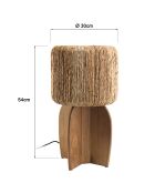 Lampe en bois de teck recyclé naturelle - 30x30 cm