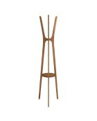 Porte-manteau en bois de teck recyclé - 45x40x180 cm
