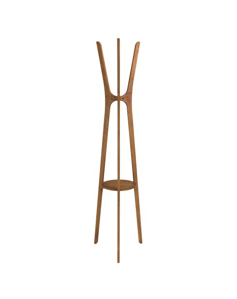 Porte-manteau en bois de teck recyclé - 45x40x180 cm