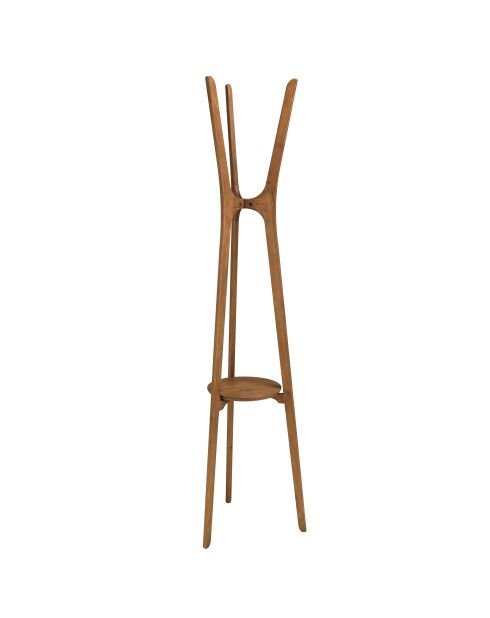 Porte-manteau en bois de teck recyclé - 45x40x180 cm