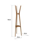 Porte-manteau en bois de teck recyclé - 45x40x180 cm
