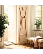 Porte-manteau en bois de teck recyclé - 45x40x180 cm