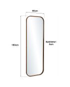 Miroir en bois de teck recyclé - 60x180 cm