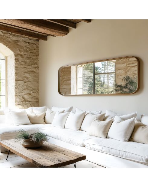 Miroir en bois de teck recyclé - 60x180 cm