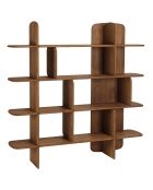 Bibliothèque en bois de teck recyclé marron - 160x160 cm
