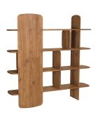 Bibliothèque en bois de teck recyclé marron - 160x160 cm