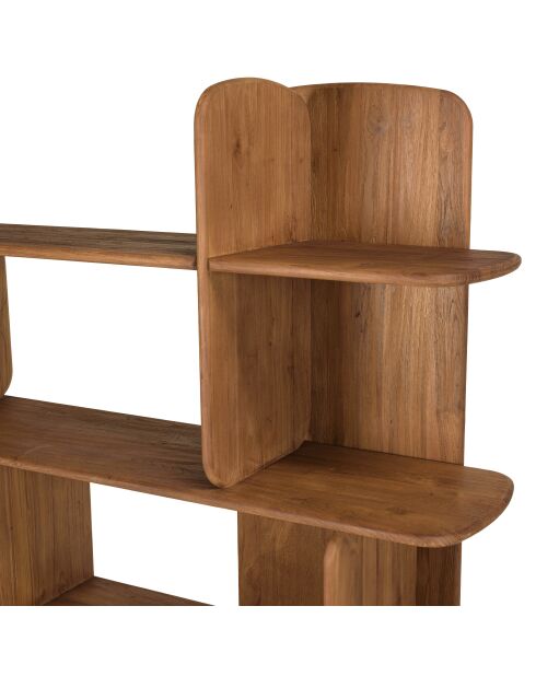 Bibliothèque en bois de teck recyclé marron - 160x160 cm