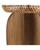 Lampe en bois de teck recyclé naturelle - 38x38 cm