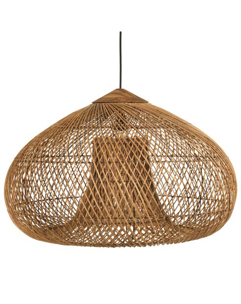 Suspension en bois de teck recyclé naturelle - 80x80 cm