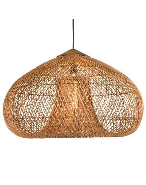 Suspension en bois de teck recyclé naturelle - 80x80 cm
