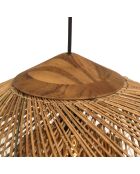Suspension en bois de teck recyclé naturelle - 80x80 cm