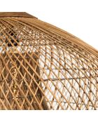 Suspension en bois de teck recyclé naturelle - 80x80 cm