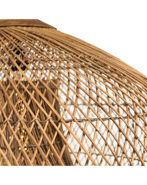 Suspension en bois de teck recyclé naturelle - 80x80 cm