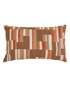 Coussin Jacquard en chenille Calix ambre - 30x50cm