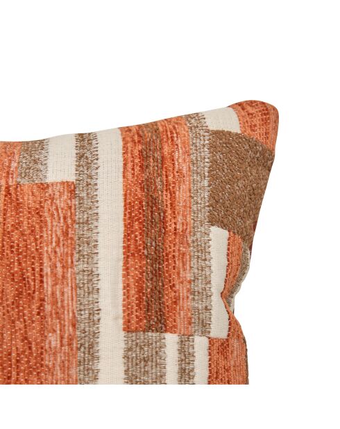 Coussin Jacquard en chenille Calix ambre - 30x50cm