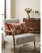 Coussin Jacquard en chenille Calix ambre - 30x50cm