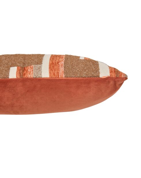 Coussin Jacquard en chenille Calix ambre - 30x50cm