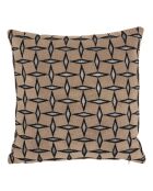 Coussin jacquard diamant marron - 40x40cm