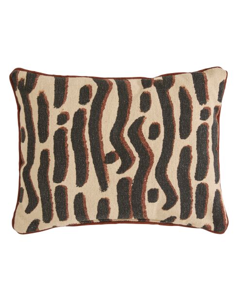 Coussin Wonja imprimé noir - 30x40cm