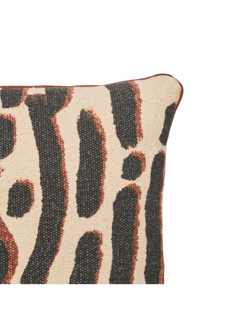 Coussin Wonja imprimé noir - 30x40cm