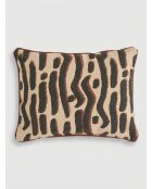 Coussin Wonja imprimé noir - 30x40cm