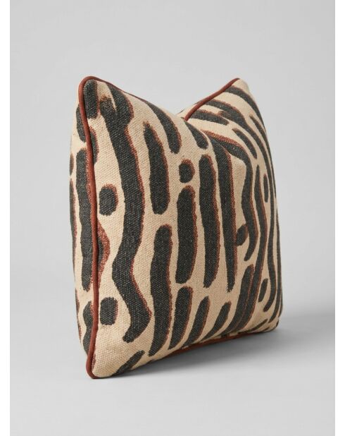 Coussin Wonja imprimé noir - 30x40cm