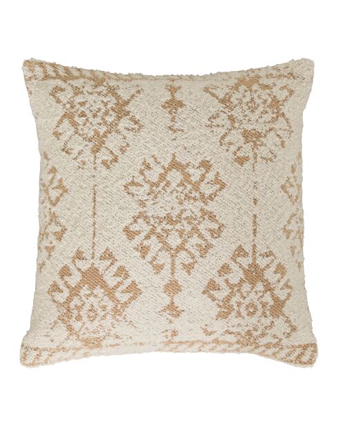 Coussin en coton Ozel ivoire - 40x40cm