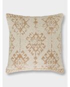 Coussin en coton Ozel ivoire - 40x40cm