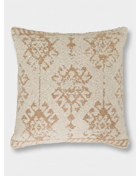 Coussin en coton Ozel ivoire - 40x40cm