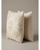 Coussin en coton Ozel ivoire - 40x40cm