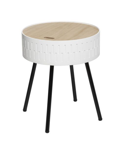 Table café coffre shiro blanche