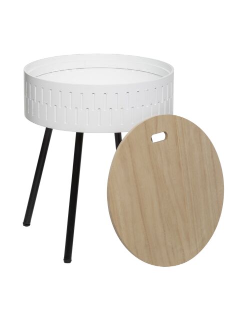 Table café coffre shiro blanche