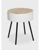 Table café coffre shiro blanche