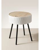 Table café coffre shiro blanche