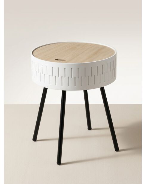 Table café coffre shiro blanche