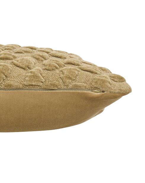 Coussin en chenille Nova vert kaki - 40x40cm