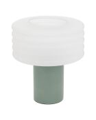Lampe cylindrique vert - H. 36cm