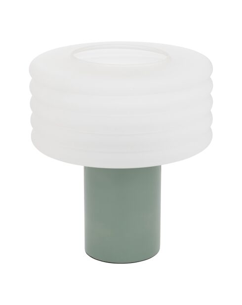 Lampe cylindrique vert - H. 36cm