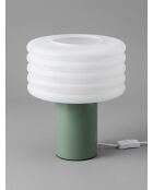 Lampe cylindrique vert - H. 36cm