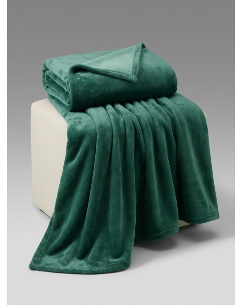 Flanella scozzese a tinta unita verde - 130x180cm