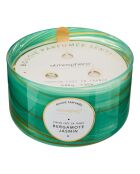 Bougie parfumée en verre wavy Berga vert - 540g