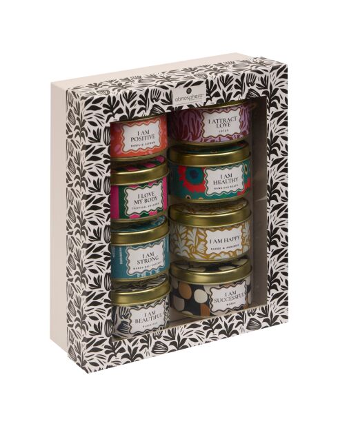Coffret de 8 bougies parfumées Sujan doré - 65g