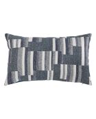 Coussin Jacquard en chenille Calix bleu encre - 30x50cm