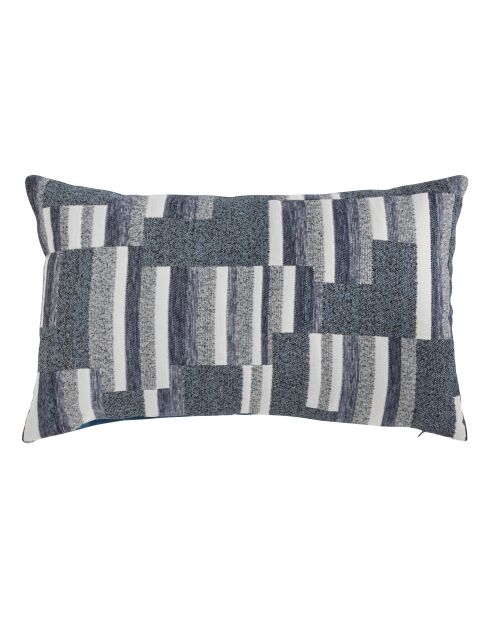 Coussin Jacquard en chenille Calix bleu encre - 30x50cm