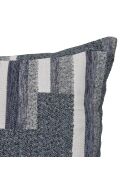 Coussin Jacquard en chenille Calix bleu encre - 30x50cm