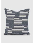 Coussin Jacquard en chenille Calix bleu encre - 30x50cm