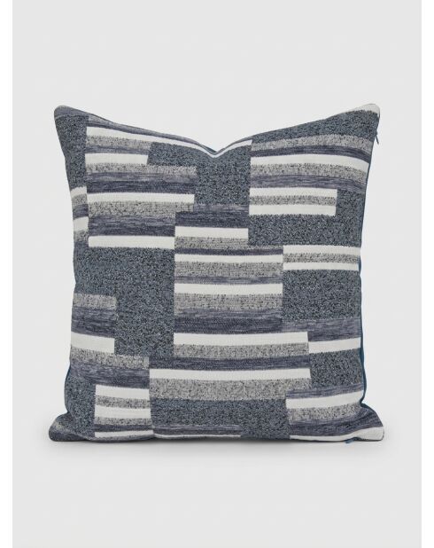Coussin Jacquard en chenille Calix bleu encre - 30x50cm
