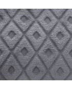 Plaid grigio in flanella diamantata - 180x230cm