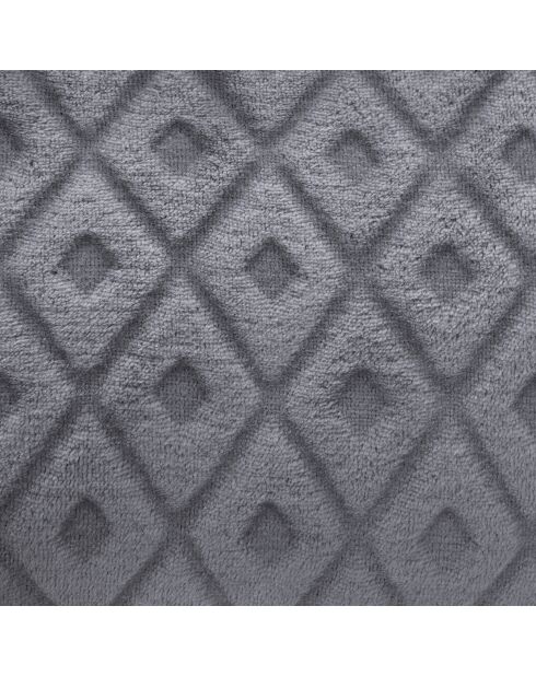 Plaid grigio in flanella diamantata - 180x230cm