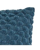 Coussin en chenille Nova bleu egéen - 40x40cm